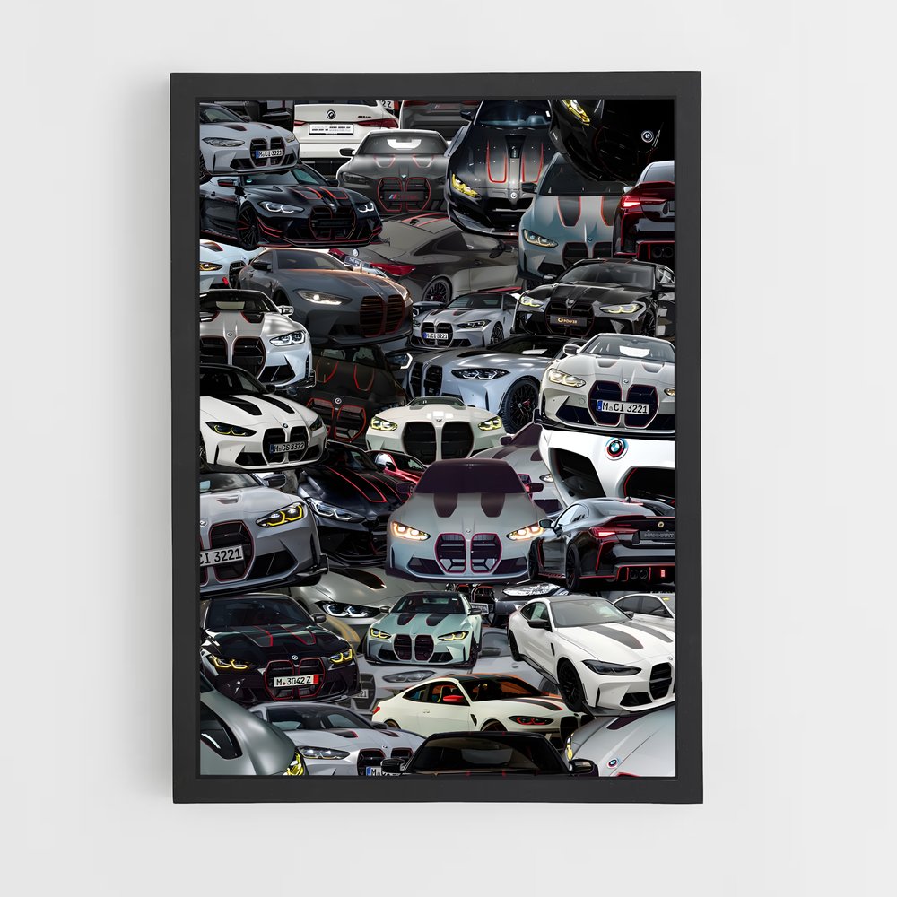 Poster Rassemblement Mécanique – affiche BMW (vue 2)
